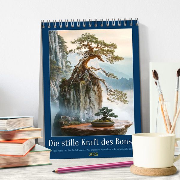 Produktbild: Die stille Kraft des Bonsai (Tischkalender 2026 DIN A5 hoch), CALVENDO Monatskalender