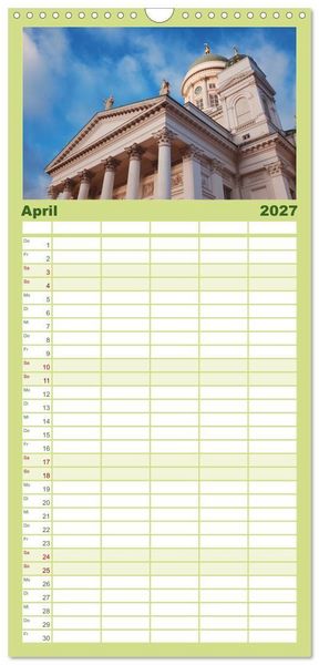 Produktbild: Familienplaner 2027 - Helsinki - Eine wundersch&ouml;ne Reise in die finnische Hauptstadt. mit 5 Spalten (Wandkalender, 21 x 45 cm) CALVENDO
