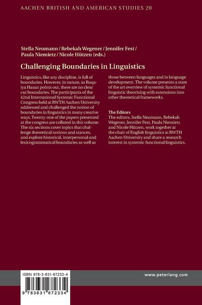 Produktbild: Challenging Boundaries in Linguistics