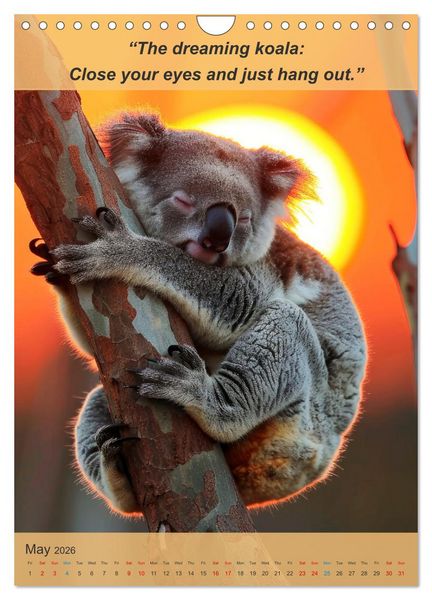 Produktbild: Funny animalistic yoga poses (Wall Calendar 2026 DIN A4 portrait), CALVENDO 12 Month Wall Calendar