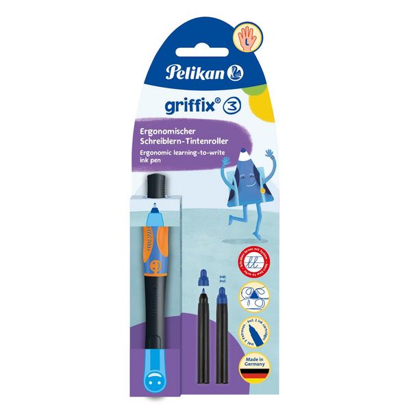 Produktbild: Pelikan Tintenroller griffix LH neon black Blister