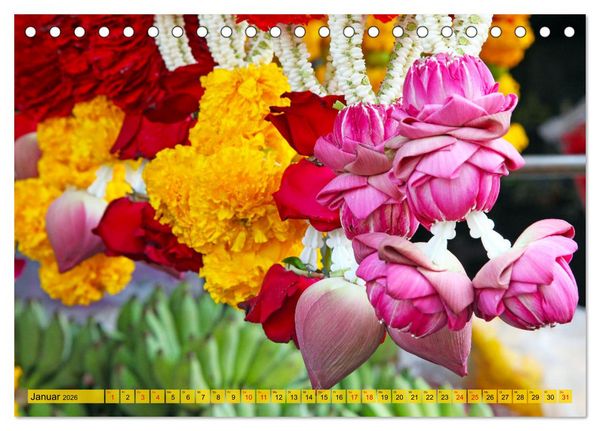 Produktbild: Farbenfrohes Thailand (Tischkalender 2026 DIN A5 quer), CALVENDO Monatskalender