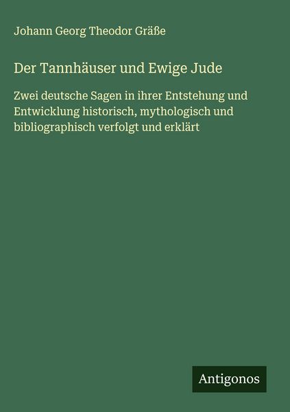 Produktbild: Der Tannh&auml;user und Ewige Jude