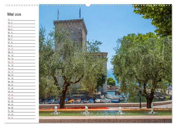 Produktbild: WUNDERBARER GARDASEE Riva del Garda und Torbole (Wandkalender 2026 DIN A2 quer), CALVENDO Monatskalender