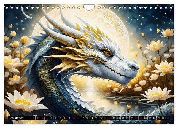 Produktbild: Drachen - Mystische Wesen (Wandkalender 2026 DIN A4 quer), CALVENDO Monatskalender