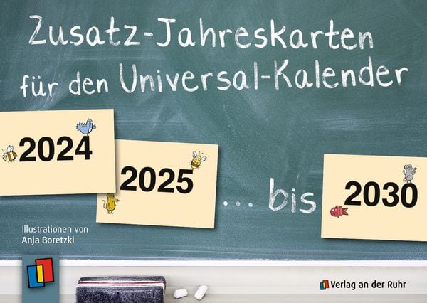 Produktbild: Zusatz-Jahreskarten 2024 &ndash; 2030 f&uuml;r den Universal-Kalender
