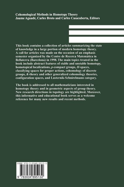 Produktbild: Cohomological Methods in Homotopy Theory