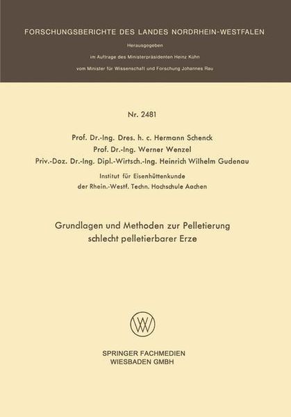 Produktbild: Grundlagen und Methoden zur Pelletierung schlecht pelletierbarer Erze
