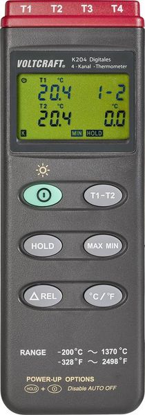 Produktbild: VOLTCRAFT K204 Temperatur-Messger&auml;t -200 - +1370&deg;C F&uuml;hler-Typ K
