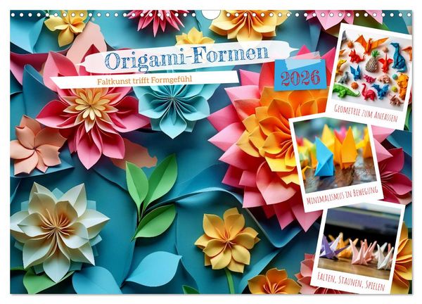Produktbild: Origami-Formen (Wandkalender 2026 DIN A3 quer), CALVENDO Monatskalender