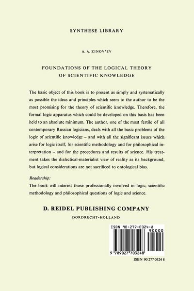 Produktbild: Foundations of the Logical Theory of Scientific Knowledge (Complex Logic)