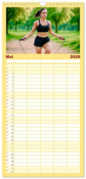 Produktbild: Familienplaner 2026 - MMA Mixed Martial Arts mit 5 Spalten (Wandkalender, 21 x 45 cm) CALVENDO