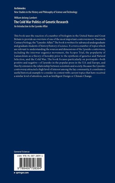 Produktbild: The Cold War Politics of Genetic Research