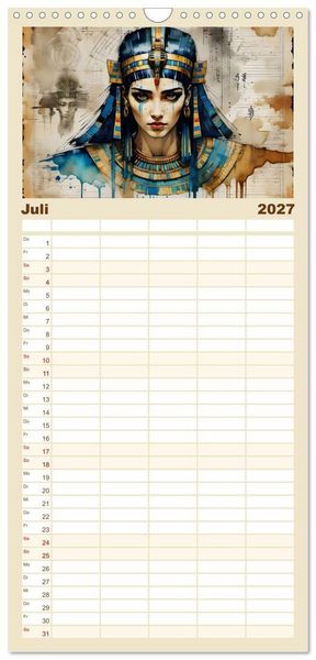 Produktbild: Familienplaner 2027 - Legend&auml;re Ikonen der Geschichte mit 5 Spalten (Wandkalender, 21 x 45 cm) CALVENDO