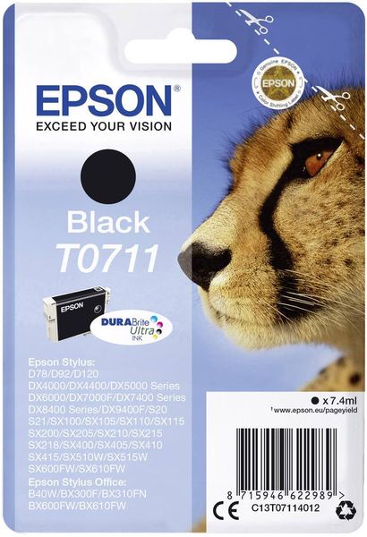 Epson Druckerpatrone T0711 Original Schwarz C13T07114012