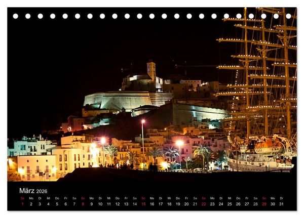 Produktbild: Ibiza by night (Tischkalender 2026 DIN A5 quer), CALVENDO Monatskalender