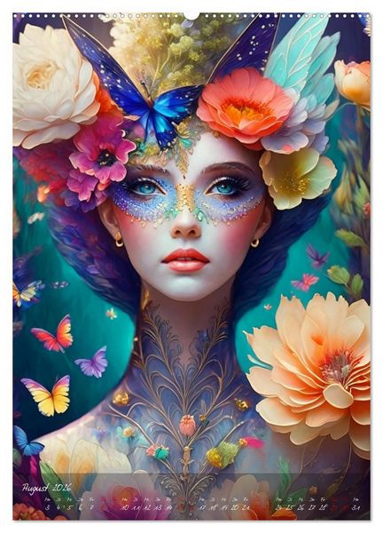 Produktbild: Mystische Frauen - G&ouml;ttinnen der Metamorphose (Wandkalender 2026 DIN A2 hoch), CALVENDO Monatskalender