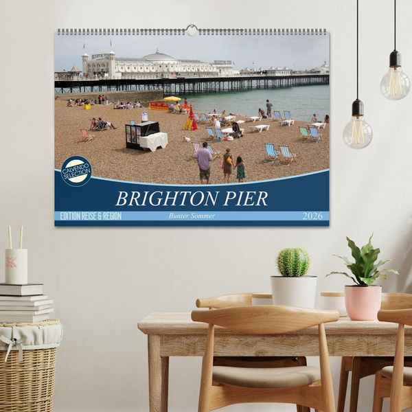 Produktbild: Brighton Pier Bunter Sommer (Wandkalender 2026 DIN A2 quer), CALVENDO Monatskalender