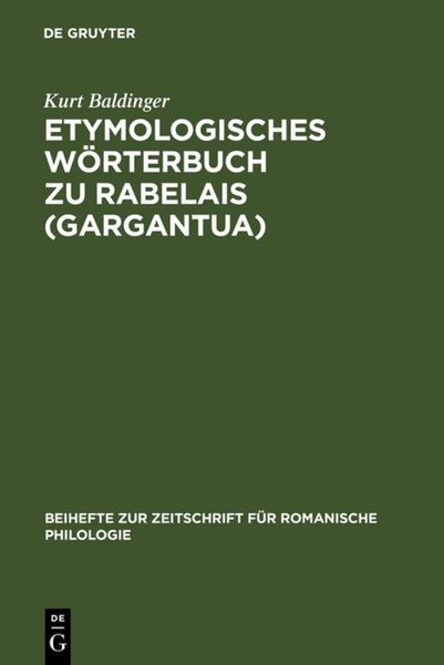 Produktbild: Etymologisches W&ouml;rterbuch zu Rabelais (Gargantua)