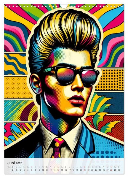 Produktbild: Pop Art - In der &Auml;ra der K&uuml;nstlichen Intelligenz (Wandkalender 2026 DIN A3 hoch), CALVENDO Monatskalender