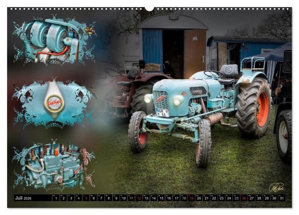Produktbild: Oldtimer - Traktoren (hochwertiger Premium Wandkalender 2026 DIN A2 quer), Kunstdruck in Hochglanz