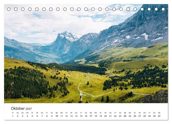 Produktbild: Schweiz - die Bergidylle (Tischkalender 2027 DIN A5 quer), CALVENDO Monatskalender