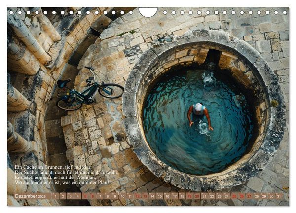 Produktbild: Geocaching Poesie (Wandkalender 2026 DIN A4 quer), CALVENDO Monatskalender