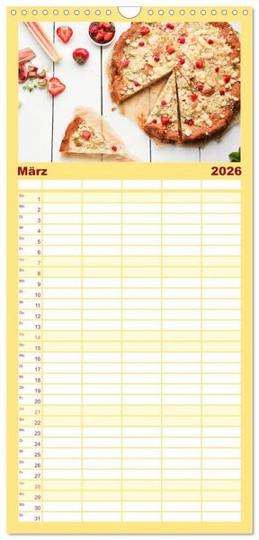 Produktbild: Familienplaner 2026 - Blechkuchen mit 5 Spalten (Wandkalender, 21 x 45 cm) CALVENDO
