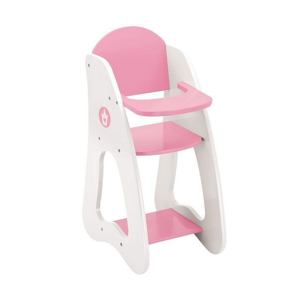Puppenhochstuhl Princess World weiß/rosa