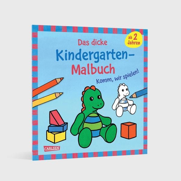 Produktbild: Ausmalbilder f&uuml;r Kita-Kinder: Das dicke Kindergarten-Malbuch: Komm, wir spielen!