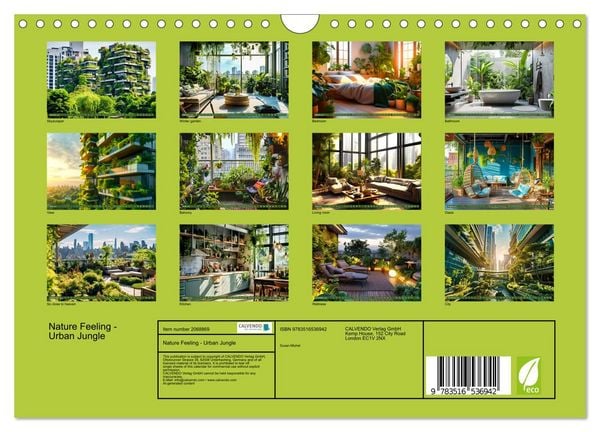 Produktbild: Nature Feeling - Urban Jungle (Wall Calendar 2026 DIN A4 landscape), CALVENDO 12 Month Wall Calendar