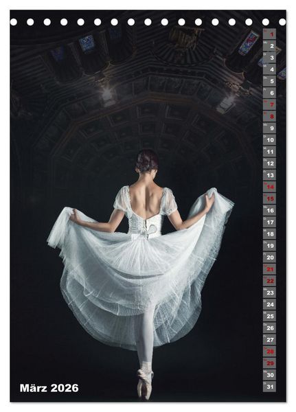 Produktbild: Sinneseindruck Ballett (Tischkalender 2026 DIN A5 hoch), CALVENDO Monatskalender