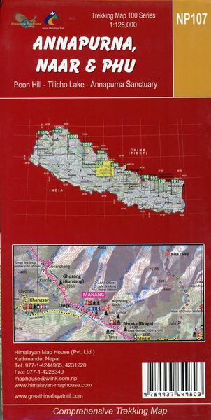 Produktbild: Annapurna, Naar & Phu 1:125 000 NP107