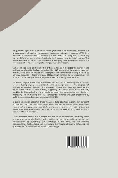 Produktbild: Unveiling the Challenges of FFR: How Noise Hinders Pitch Processing Measurement