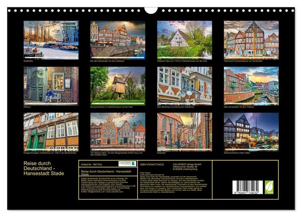 Produktbild: Reise durch Deutschland - Hansestadt Stade (Wandkalender 2026 DIN A3 quer), CALVENDO Monatskalender