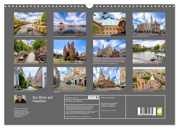 Produktbild: Ein Blick auf Haarlem (Wandkalender 2026 DIN A3 quer), CALVENDO Monatskalender