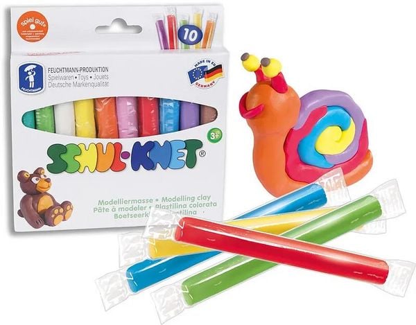Produktbild: SCHUL-KNET Basic - 10 Tafeln farbl. sort. a 18 g