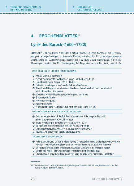 Produktbild: Deutsche Liebeslyrik vom Barock bis zur Gegenwart