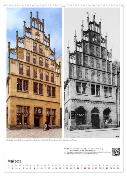 Produktbild: Bielefelder Fotomotive heute und damals mit historischen Ereignissen (Wandkalender 2026 DIN A2 hoch), CALVENDO Monatskalender