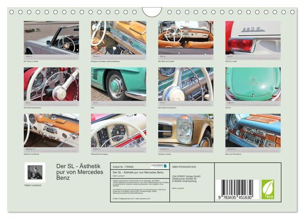 Produktbild: Der SL - &Auml;sthetik pur von Mercedes Benz (Wandkalender 2025 DIN A4 quer), CALVENDO Monatskalender
