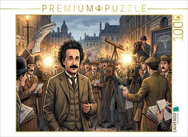 CALVENDO Puzzle 1919 Die Welt entdeckt Albert Einstein | 1000 Teile Lege-Größe 64 × 48 cm Foto-Puzzle für glückliche Stunden