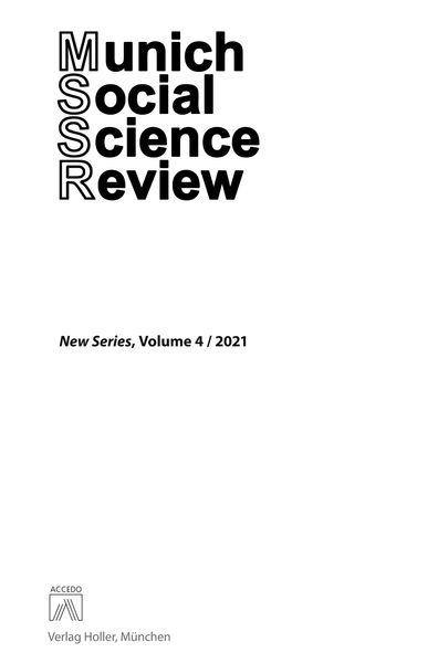 Produktbild: Munich Social Science Review, Volume 4