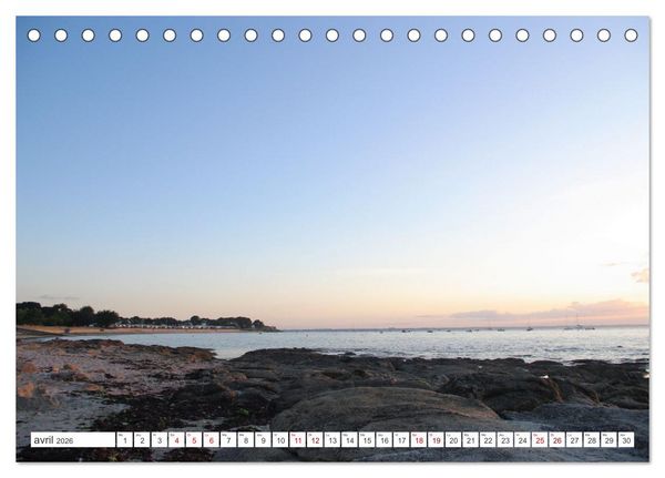 Produktbild: Quiberon C&ocirc;t&eacute; sauvage (Calendrier de bureau 2026 DIN A5 vertical), CALVENDO calendrier mensuel