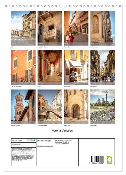 Produktbild: Verona Venetien (Wandkalender 2026 DIN A3 hoch), CALVENDO Monatskalender