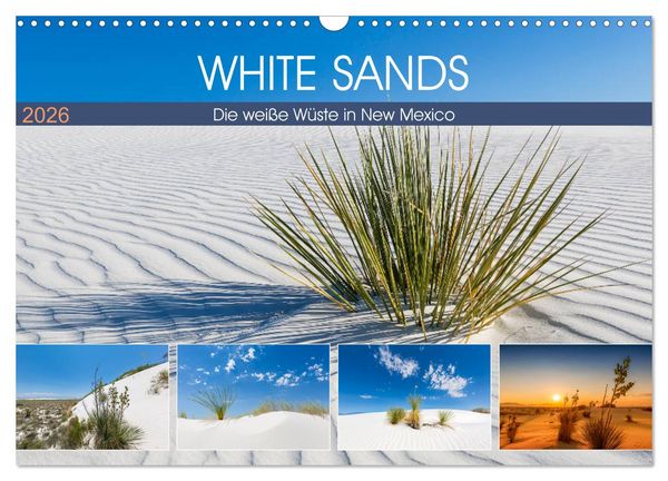 Produktbild: WHITE SANDS Die wei&szlig;e W&uuml;ste in New Mexico (Wandkalender 2026 DIN A3 quer), CALVENDO Monatskalender