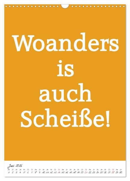 Produktbild: Spr&uuml;che aus&acute;m Pott (Wandkalender 2026 DIN A3 hoch), CALVENDO Monatskalender