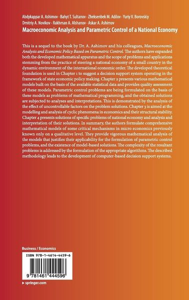 Produktbild: Macroeconomic Analysis and Parametric Control of a National Economy