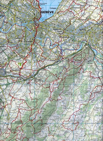 Produktbild: KuF Schweiz Wanderkarte 21 Gen&egrave;ve