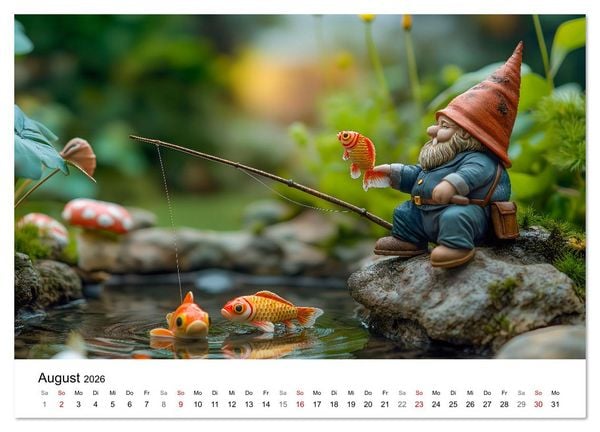 Produktbild: Berufe der Gartenzwerge (Wandkalender 2026 DIN A2 quer), CALVENDO Monatskalender