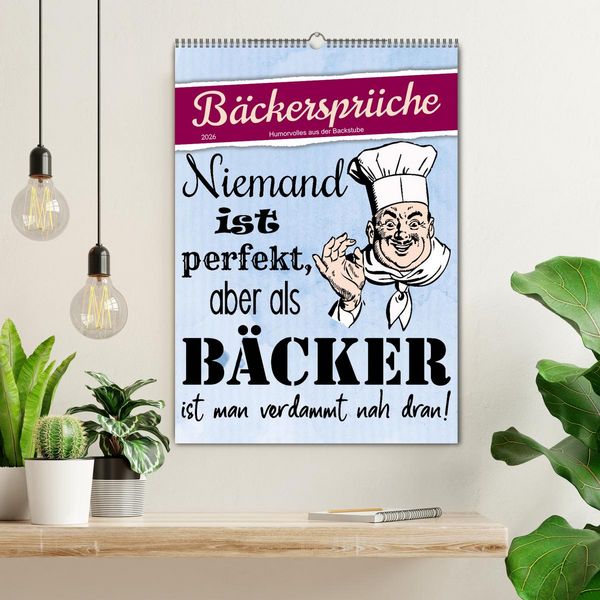 Produktbild: B&auml;ckerspr&uuml;che (Wandkalender 2026 DIN A2 hoch), CALVENDO Monatskalender